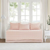 5pc Pink on Pink Cotton Tufts Daybed Set AND Decorative Shams (Brooklyn-Pink-DB)