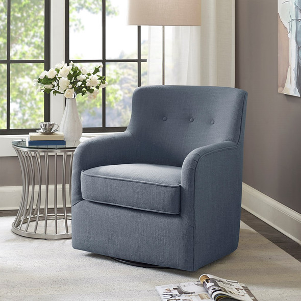 Adele Blue Swivel Chair (Adele Blue-Swivel Chair)