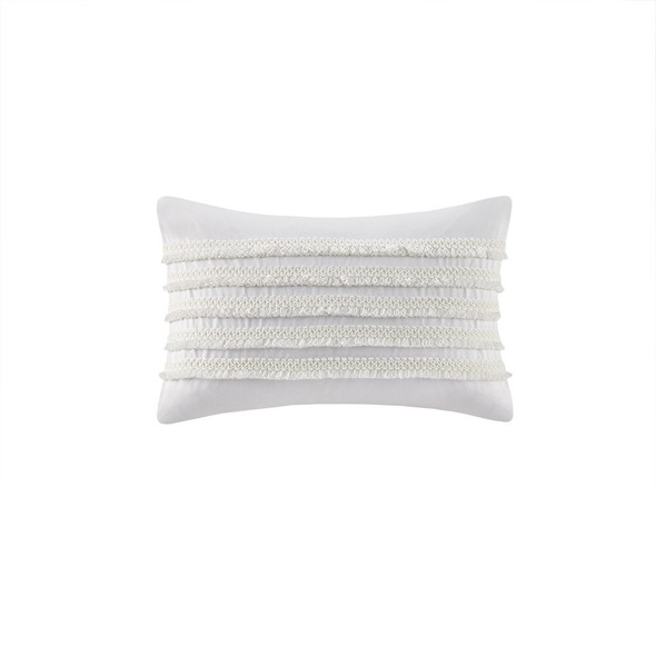 Daria Cotton Oblong Ivory Pillow (Daria Cotton Oblong Ivory-Pillow)