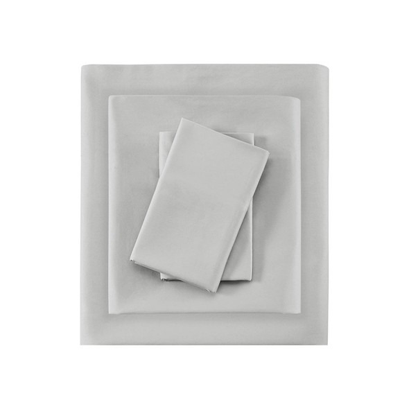  7pc Light Grey 600TC 100% Soft Pima Cotton Sheet Set - SPLIT KING (086569358325)