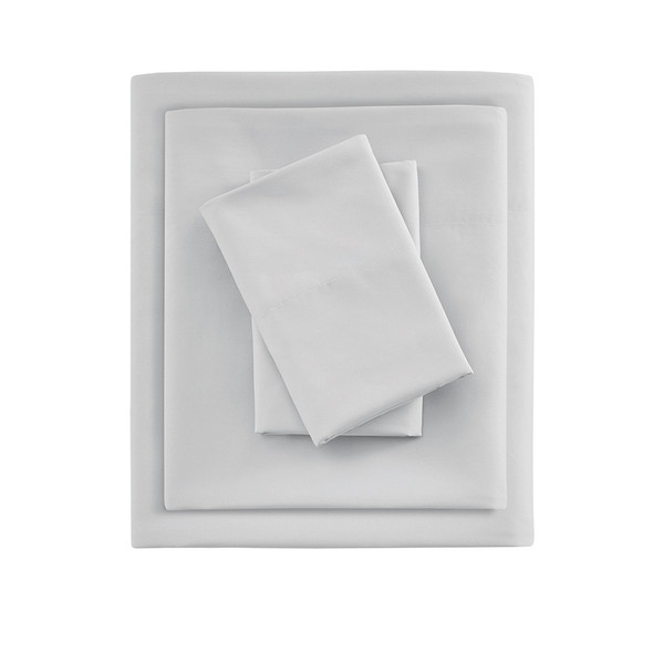 Light Grey Smart Cool Max Microfiber Sheet Set OEKO-TEX Certified - TWIN (086569436474)