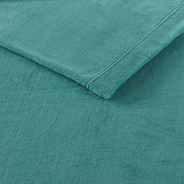 Teal Plush Light Weight Fleece Sheet Set - QUEEN (086569536976)
