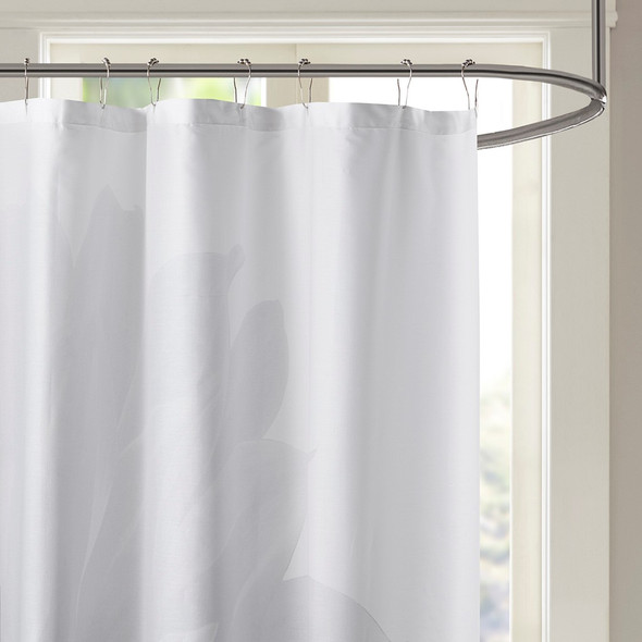 Stylish Grey 200TC Cotton Percale Shower Curtain - 72x72" (086569569097