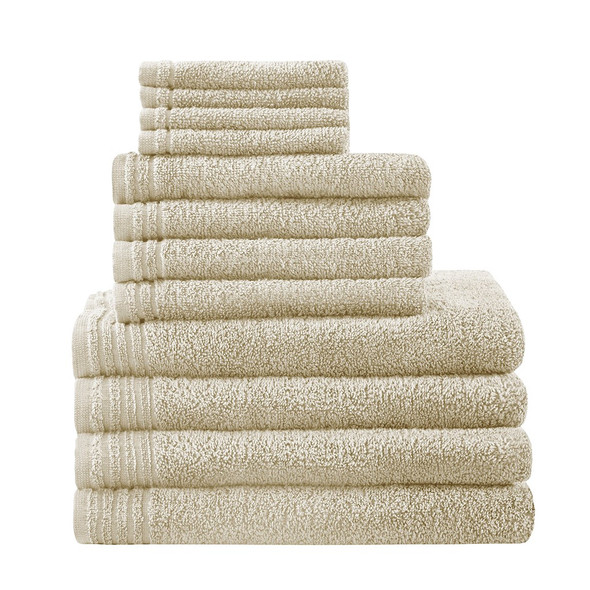 12pc 100% Lightweight Super Soft Cotton Bath Towel Set (086569252951)