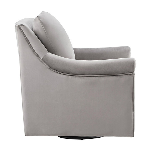 Grey Swivel Chair Solid Wood Frame (086569945235)
