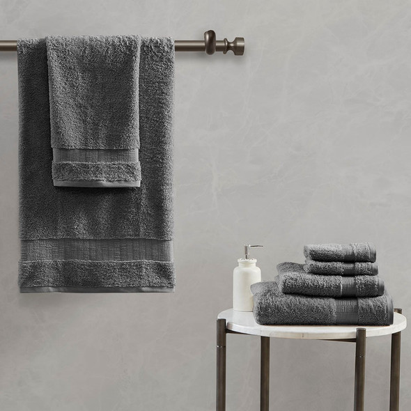 Charcoal 100% Egyptian Cotton 6 Piece Towel Set (086569538550)