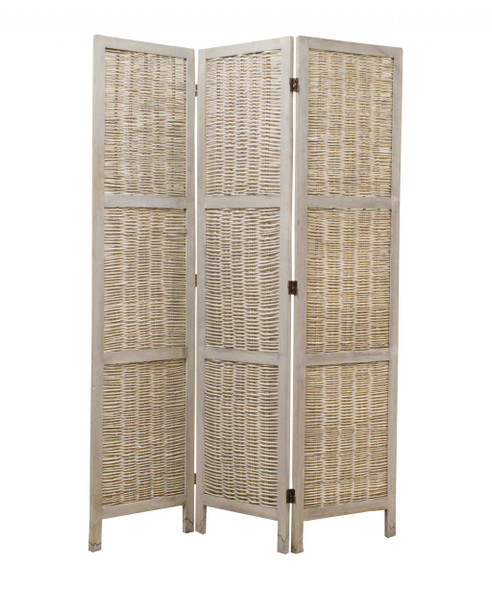 1" x 52" x 67" Beige Wood  Screen