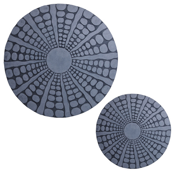 1" x 28" x 28" Sandstone, Round, Stardust Pebble Finish - Wall Decor