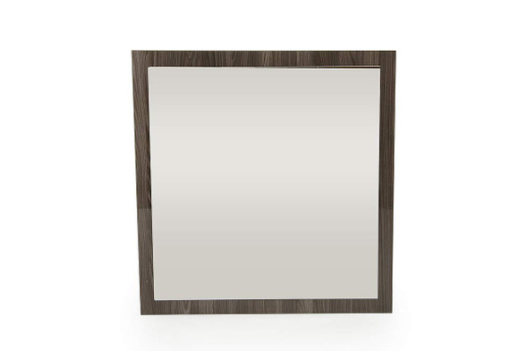 41" Grey MDF  Veneer  and Glass Mirror