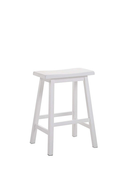 24" White Counter Height Stool (Set of 2)