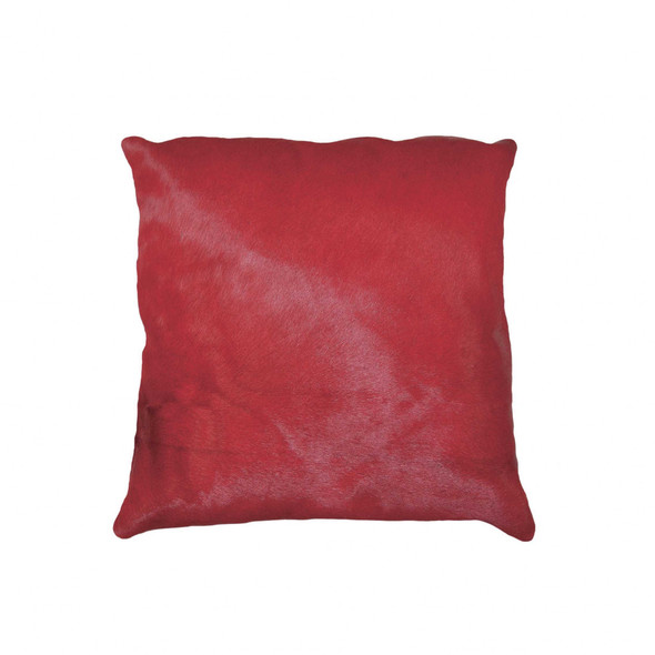 18" x 18" x 5" Firecracker Cowhide  Pillow