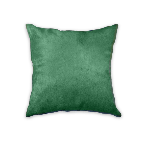 18" x 18" x 5" Verde Cowhide  Pillow