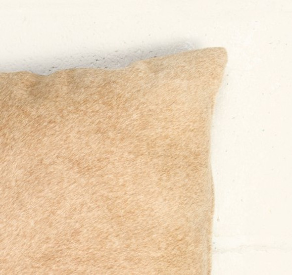 12" x 20" x 5" Tan Cowhide  Pillow 2 Pack