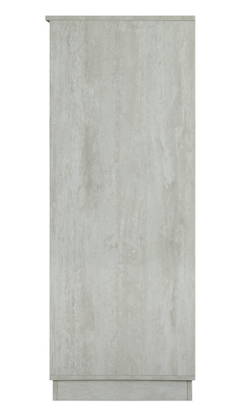 24" X 20" X 52" Wine Cabinet In Antique White - Mdf