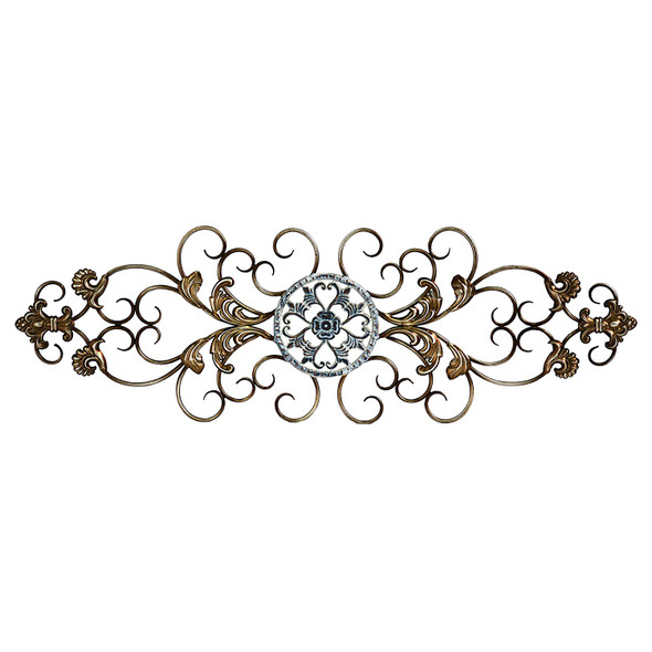 Traditional Blue and White Scroll Wall Decor