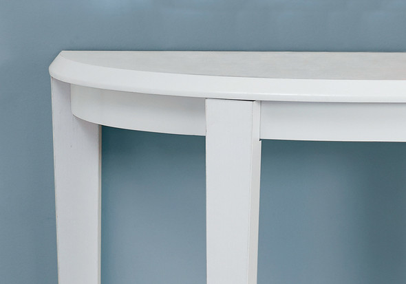 11.75" x 36" x 32.5" White Finish Accent Table