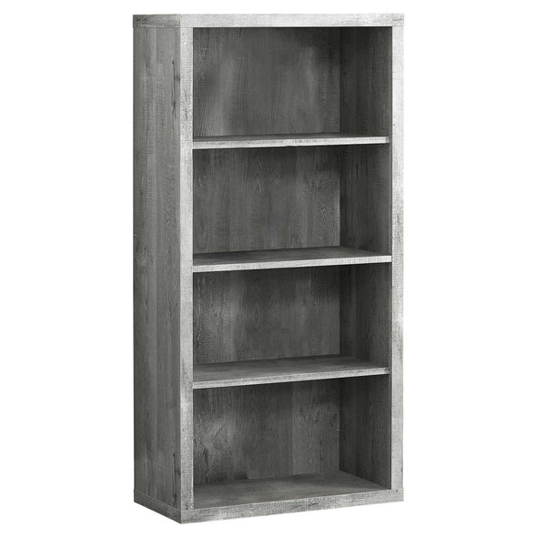 11.75" x 23.75" x 47.5" Grey Particle Board Adjustable Shelves  Bookshelf