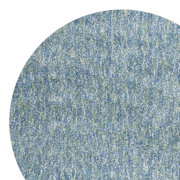 8' Round  Polyester Seafoam Heather Area Rug