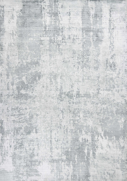 3'x5' Dew Grey Hand Loomed Abstract Brushstroke Indoor Area Rug