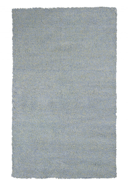2' x 4' Polyester Blue Heather Area Rug