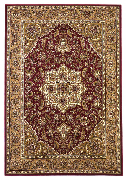 2' x 8' Red or Beige Medallion Runner Rug