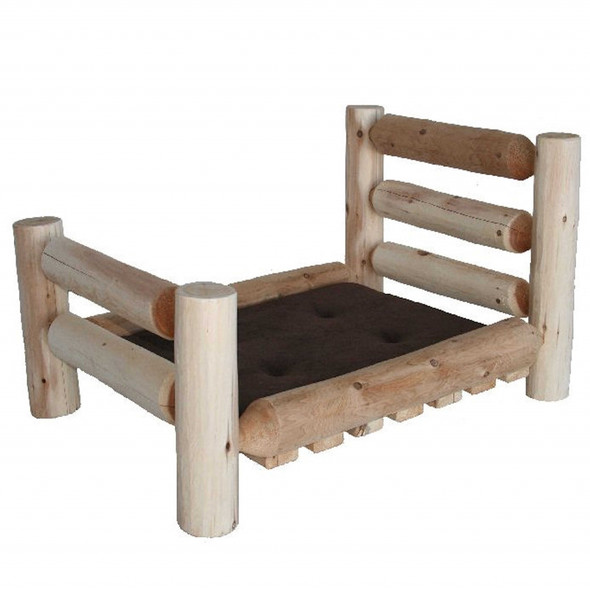 Rustic and Natural Cedar Log Medium Replica Pet Bed