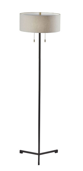 Sci Fi Two Pull Floor Lamp Black Metal