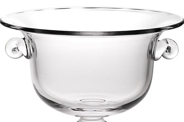 11" Mouth Blown Crystal European Made Trophy Centerpiece  Fruit or Punch Bowl