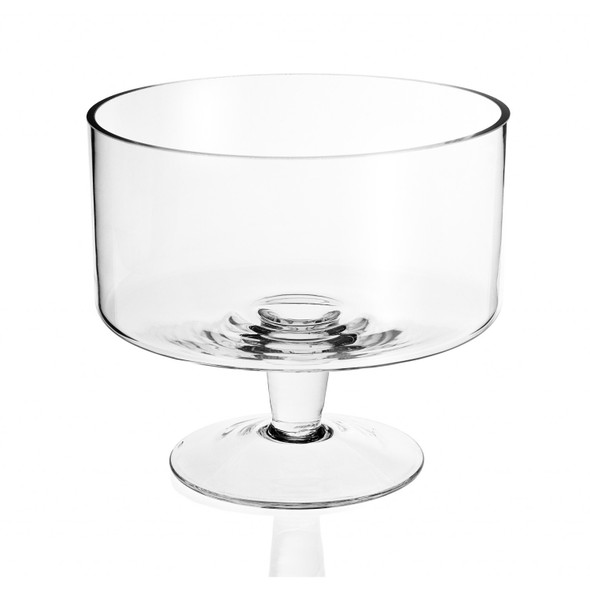 9" Mouth Blown Trifle Glass Bowl