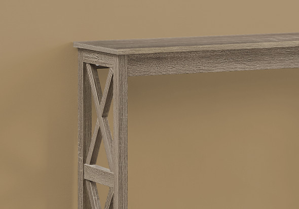 Rectangular Dark Taupe Hall Console Accent Table