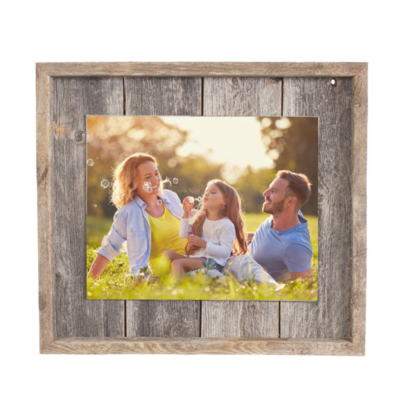 5x7 Natural Weathered Grey Picture Frame with Plexiglass Holder