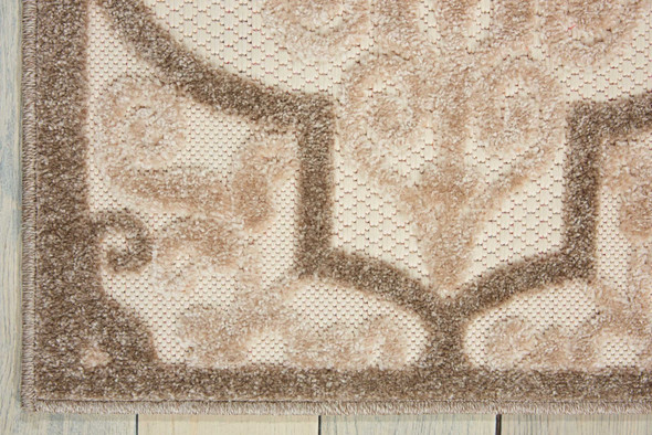 4 x 6 Cream and Beige Trellis Indoor Outdoor Area Rug