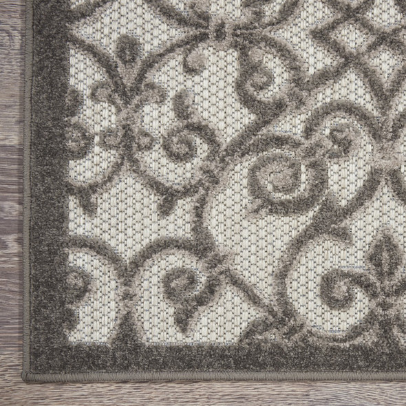 4 x 6 Gray and Charcoal Indoor Outdoor Area Rug