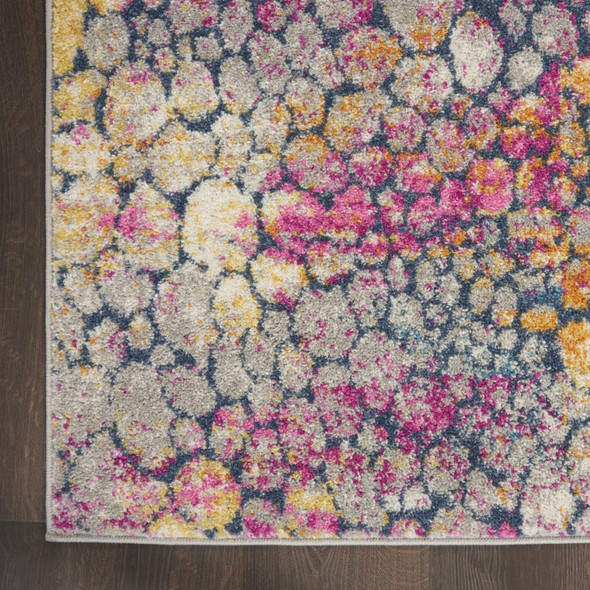 8 x 10 Yellow and Pink Coral Reef Area Rug