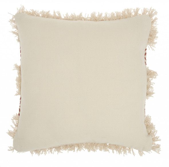 Clay Diamond Patterned Throw Pillow
