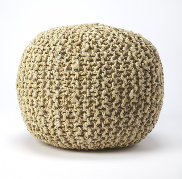 Cool Woven Jute Pouf Ottoman