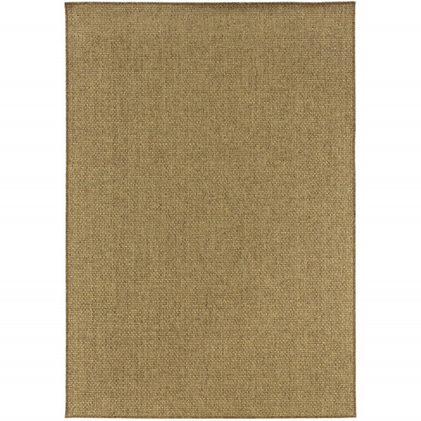 5x8 Solid Tan Indoor Outdoor Area Rug