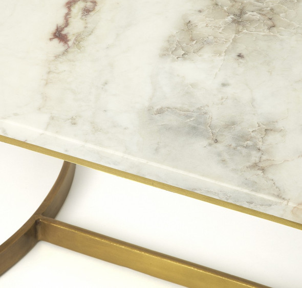 Metal and Marble Coffee Table