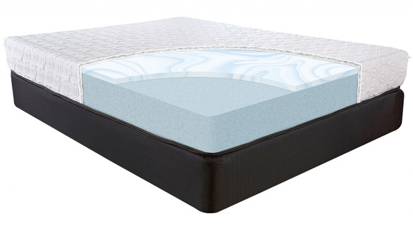 8" Three Layer Gel Infused Memory Foam Smooth Top Mattress  Queen