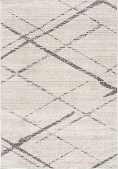 5 x 8 Gray Modern Abstract Pattern Area Rug