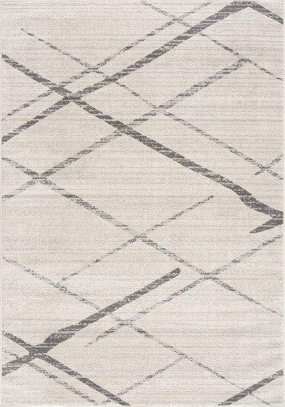 7 x 10 Gray Modern Abstract Pattern Area Rug