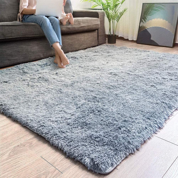 5 x 7 Gray Solid Modern Area Rug