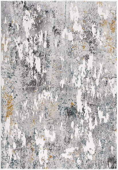 8 x 11 Gray Distressed Modern Abstract Area Rug