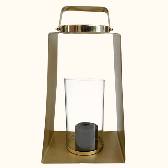 Modern Gold and Glass Candle Holder