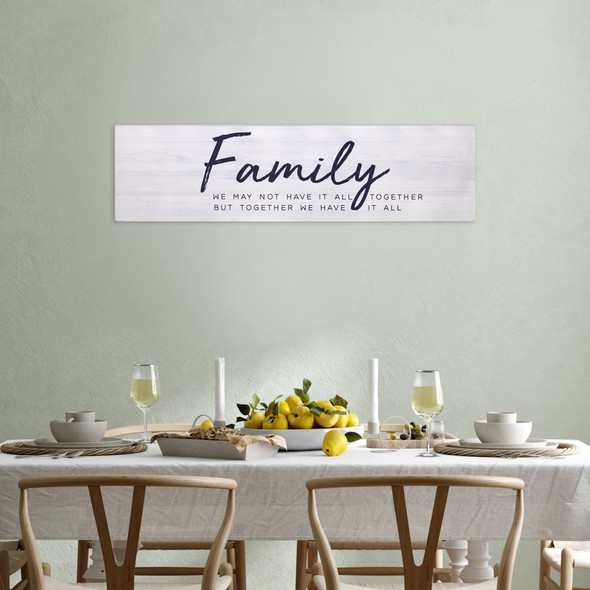 Family Quote White Wooden Wall Plaque