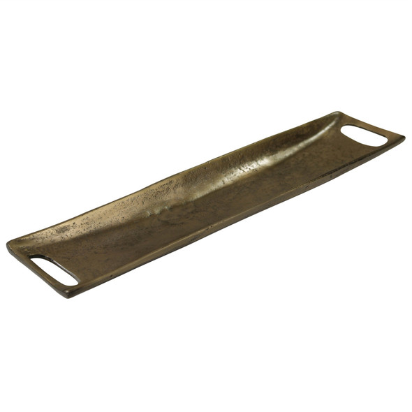 Jumbo Gold Metal Boat Shaped Tray