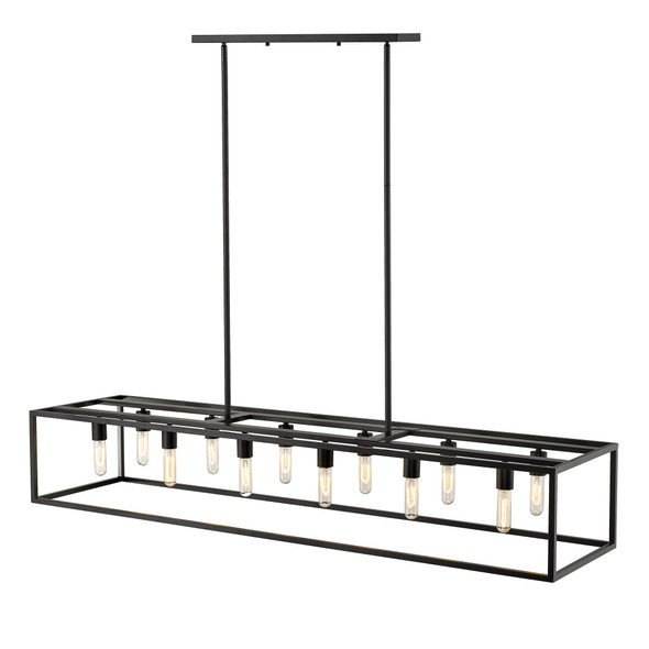 Cobar 12-Light Matte Black Island Pendant