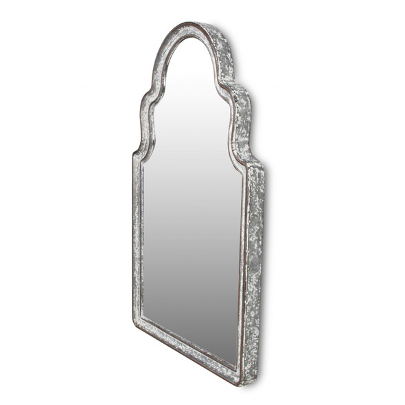 Vintage Curved Gray Wall Mirror