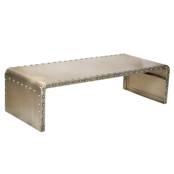 Bench Shaped Metal Coffee Table