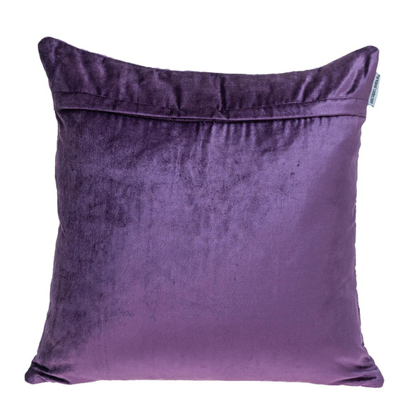 Purple Velvet Quilted Throw Pillow